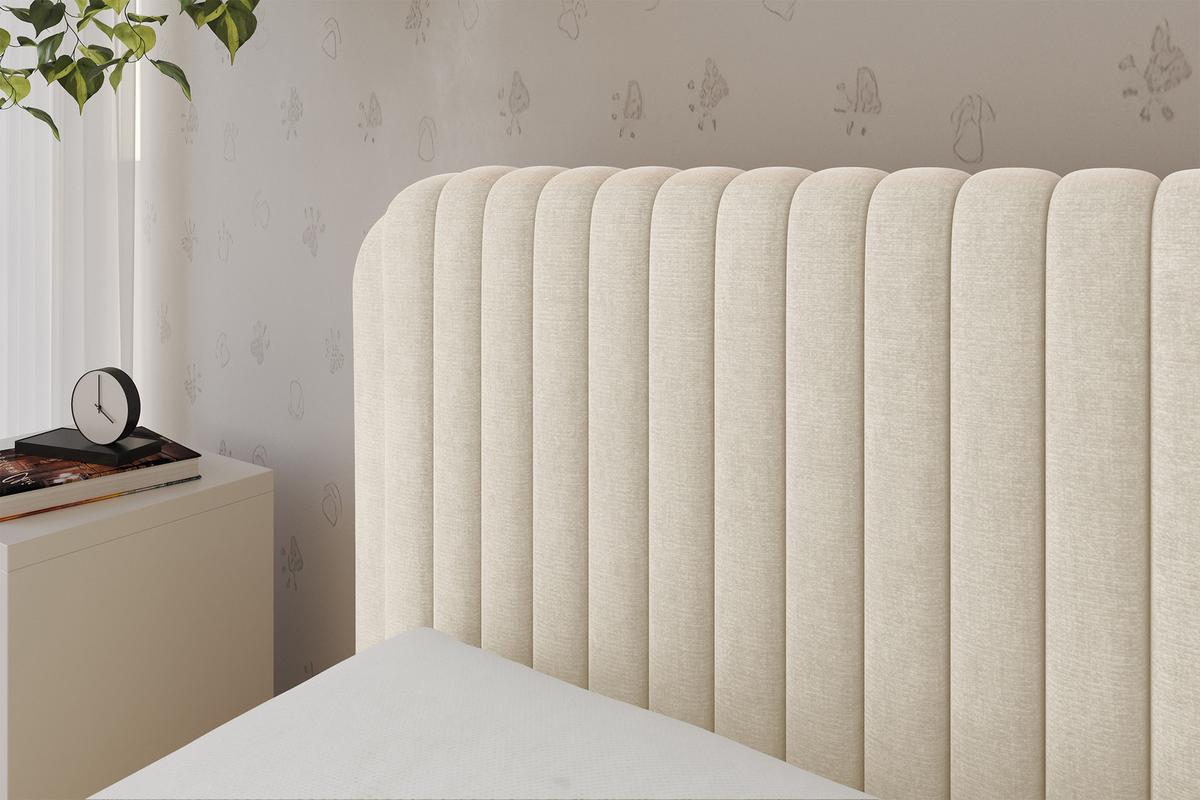 EINZELLBETT Jugendbett mit Bettkasten, Rechts - AURY 100x200 Beige - Naturfarben, Holzwerkstoff/Textil (100/200cm) - ALTDECOR