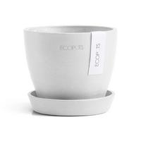 BLUMENTOPFUNTERSETZER Antwerp 11,5/10,1 cmWeiß - Weiß, Kunststoff (11.5/10.1cm) - Ecopots