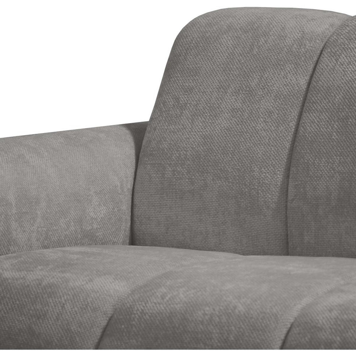 ECKSOFA Volare Mini ohne Schlaffunktion hellgrau, links, Storm-Stoff - Hellgrau/Schwarz, Textil/Metall (256/165cm) - Beautysofa