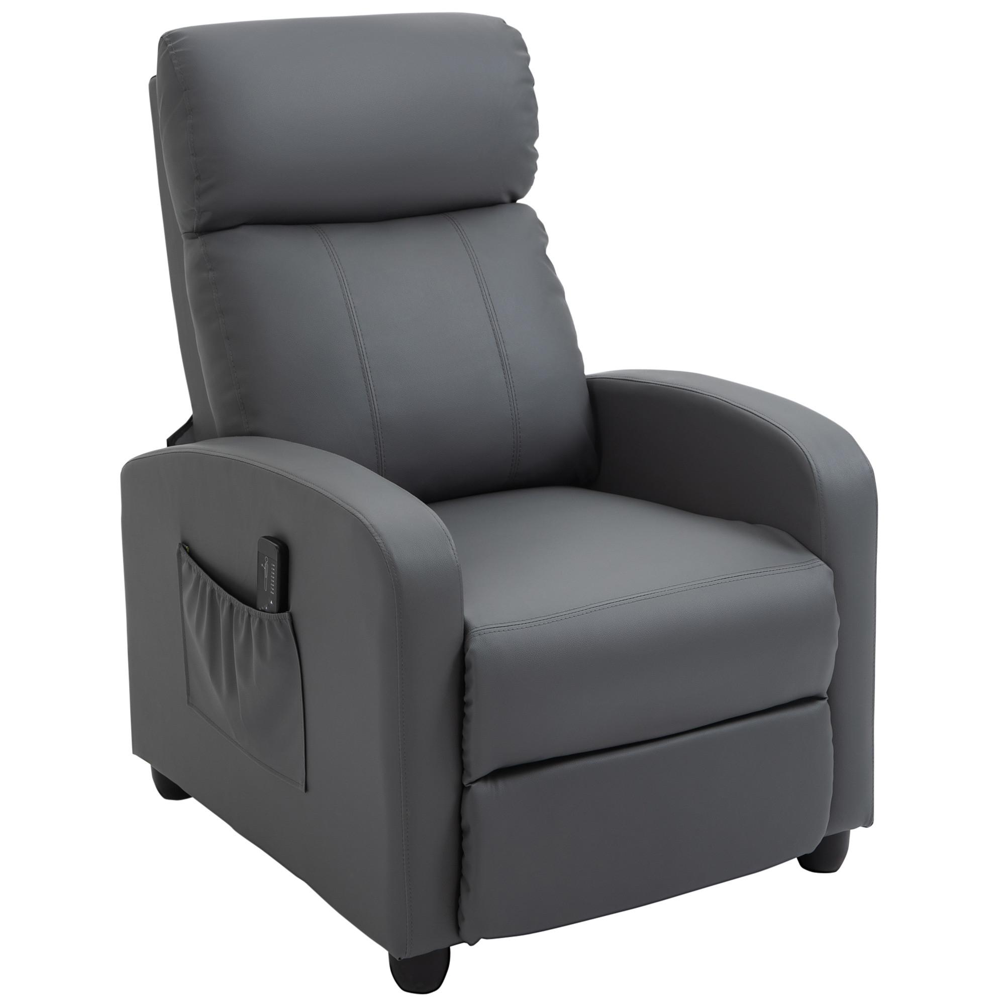 MASSAGESESSEL Kunstleder Schaumstoff Grau - Schwarz/Grau, Kunststoff (88/98/68cm) - HOMCOM