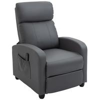 MASSAGESESSEL Kunstleder Schaumstoff Grau - Schwarz/Grau, Kunststoff (88/98/68cm) - HOMCOM