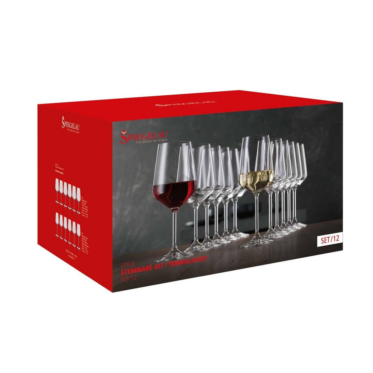 ROT- UND WEISSWEINGLÄSER Style transparent 12-tlg. - Transparent, Glas (0.001L) - Spiegelau
