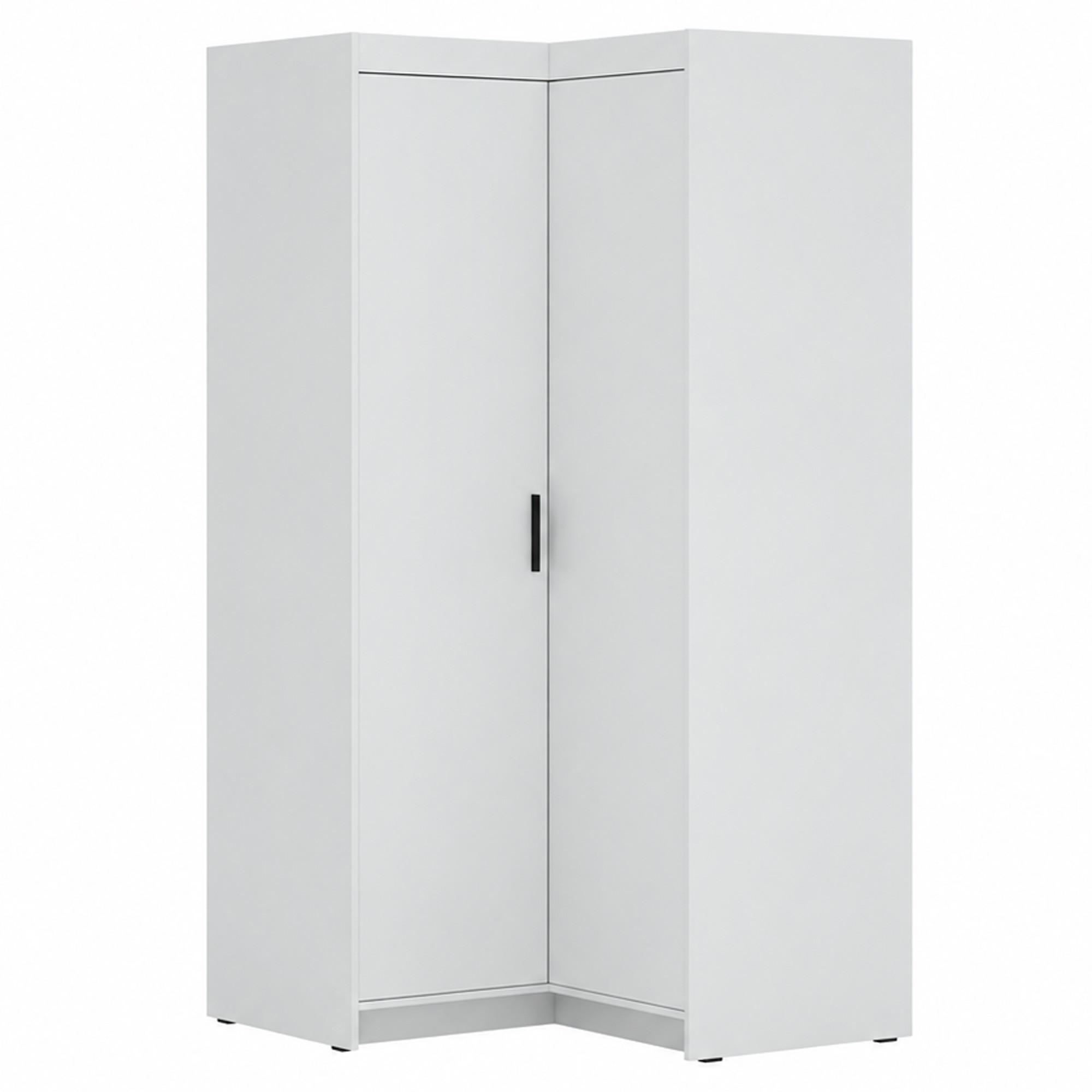 ECKSCHRANK Elena mit 2 Türen, 95x95 cm, Weiß - Weiß, Holzwerkstoff (95/190.5/95cm) - Beautysofa