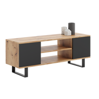 LOWBOARD Focus - Eichefarben/Schwarz, Holzwerkstoff (40/49/155cm) - RAUMHIRSCH FURNITURE