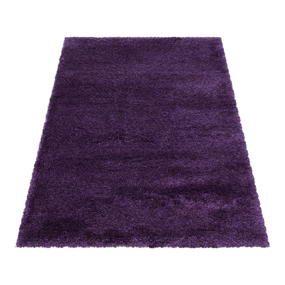 HOCHFLORTEPPICH SALZACH, einfarbig, Violett, 280 x 370 cm - Lila, Textil (370/280cm) - KADIMA DESIGN