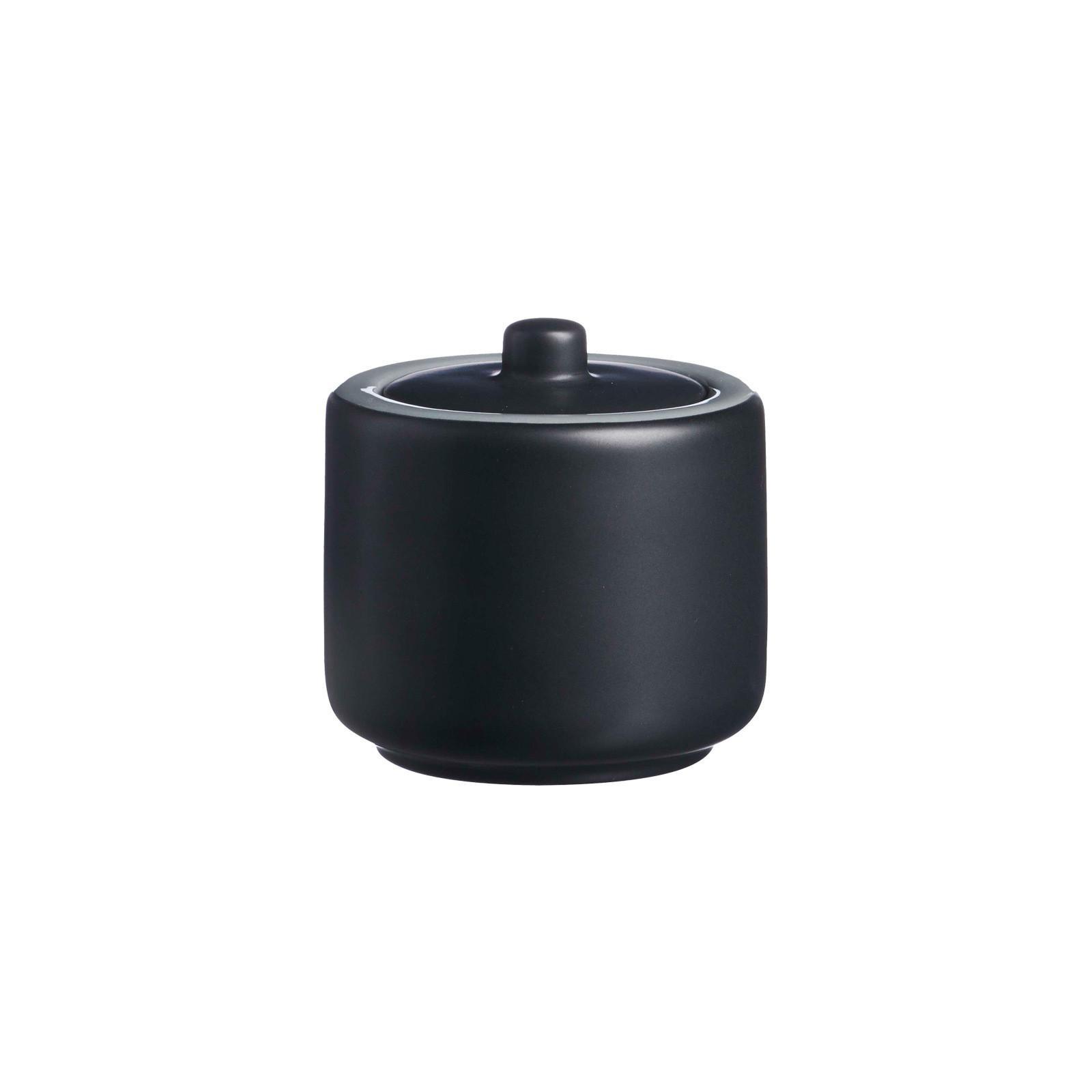 ZUCKERDOSE Jasper schwarz ø 8.5 cm - Schwarz, Keramik (8.5/8cm) - Ritzenhoff Breker