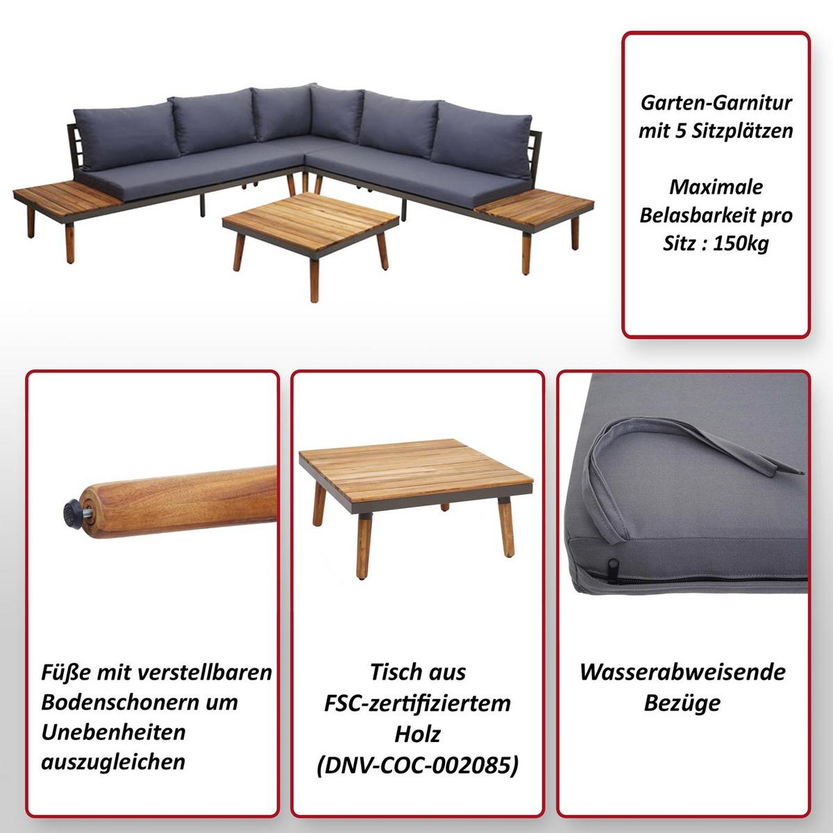 GARTEN-GARNITUR Braun - Braun, Metall - MCW