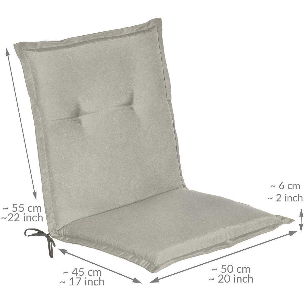NIEDERLEHNERAUFLAGE Loft NL 100/50/6cm Hellgrau - Hellgrau, Textil (50/6/100cm) - Beautissu 