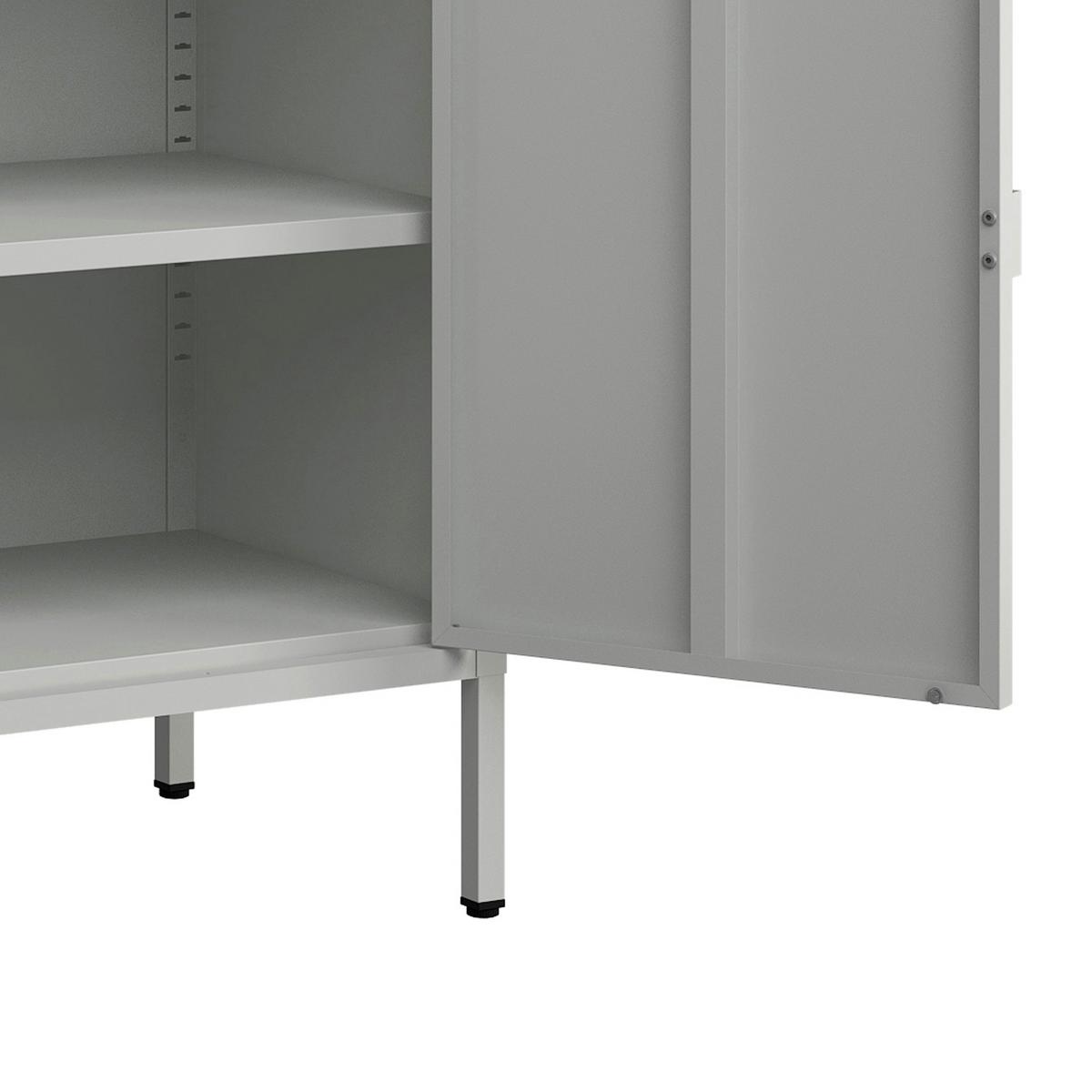 AKTENSCHRANK Hailuoto - Hellgrau, Metall (80/75/40cm) - [en.casa]