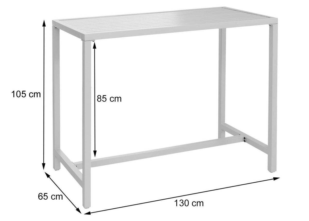STEHTISCH eckig Green - Grün, Metall (65/130/105cm) - MCW