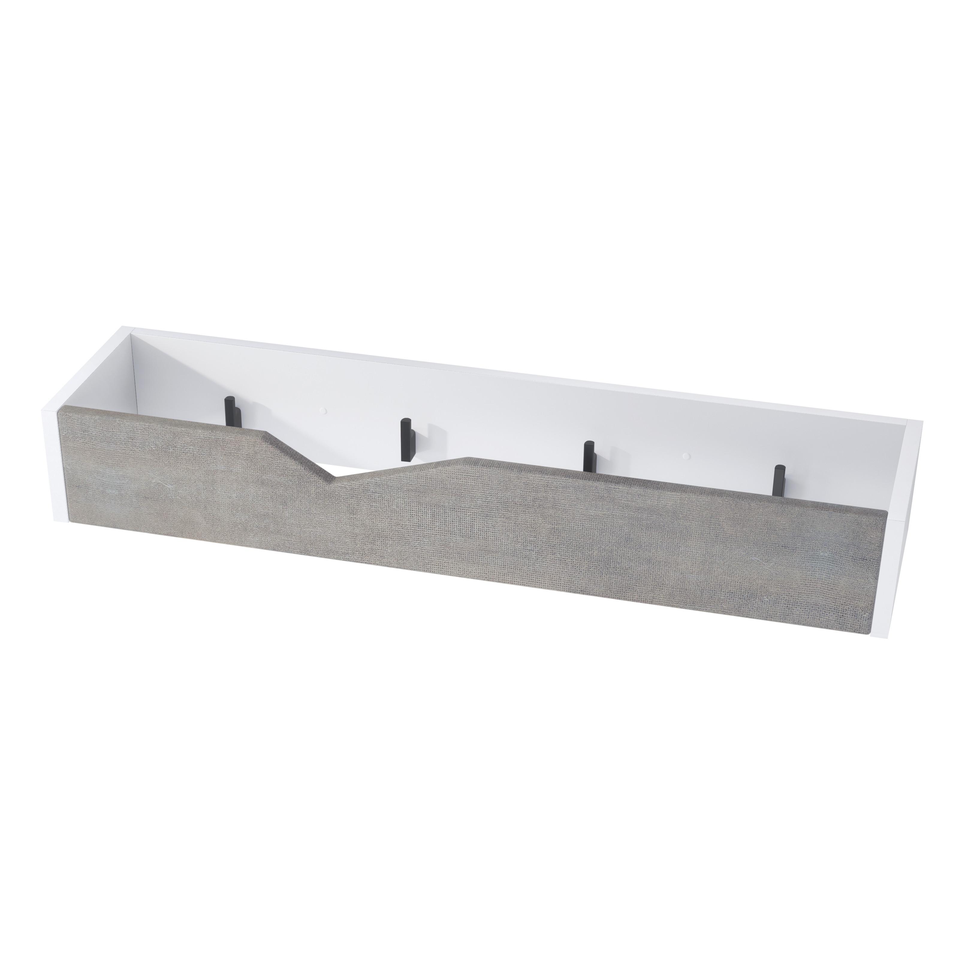 GARDEROBENPANEEL Kolmio Braun meliert - Graubraun, Holzwerkstoff (83.5/12.5/21cm) - Vladon