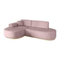 ECKSOFA Ottomane Links MARI-L1-v1 - 243x171x83 cm Rosa Cord - Rosa, Holzwerkstoff/Textil (243/171cm) - ALTDECOR