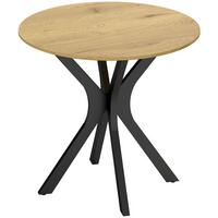 ESSTISCH, Runder Küchentisch, Moderner Esszimmertisch mit Spider-Stahlgestell - Hellbraun/Schwarz, Holzwerkstoff/Metall (78/78/75cm) - HOMCOM