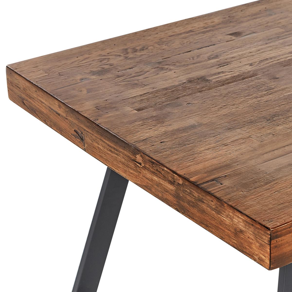 COUCHTISCH Dunkler Holzfarbton/Schwarz Warton - Dunkelbraun/Schwarz, Holz (130/70/44cm) - Beliani
