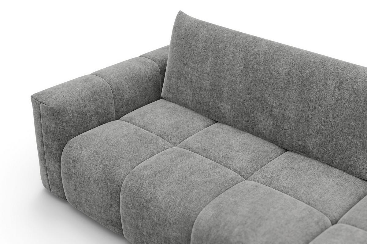 ECKSOFA VERONA 4-Sitzer rechts, Grau - Schwarz/Grau, Holz/Textil (266/173cm) - Courtois Laville