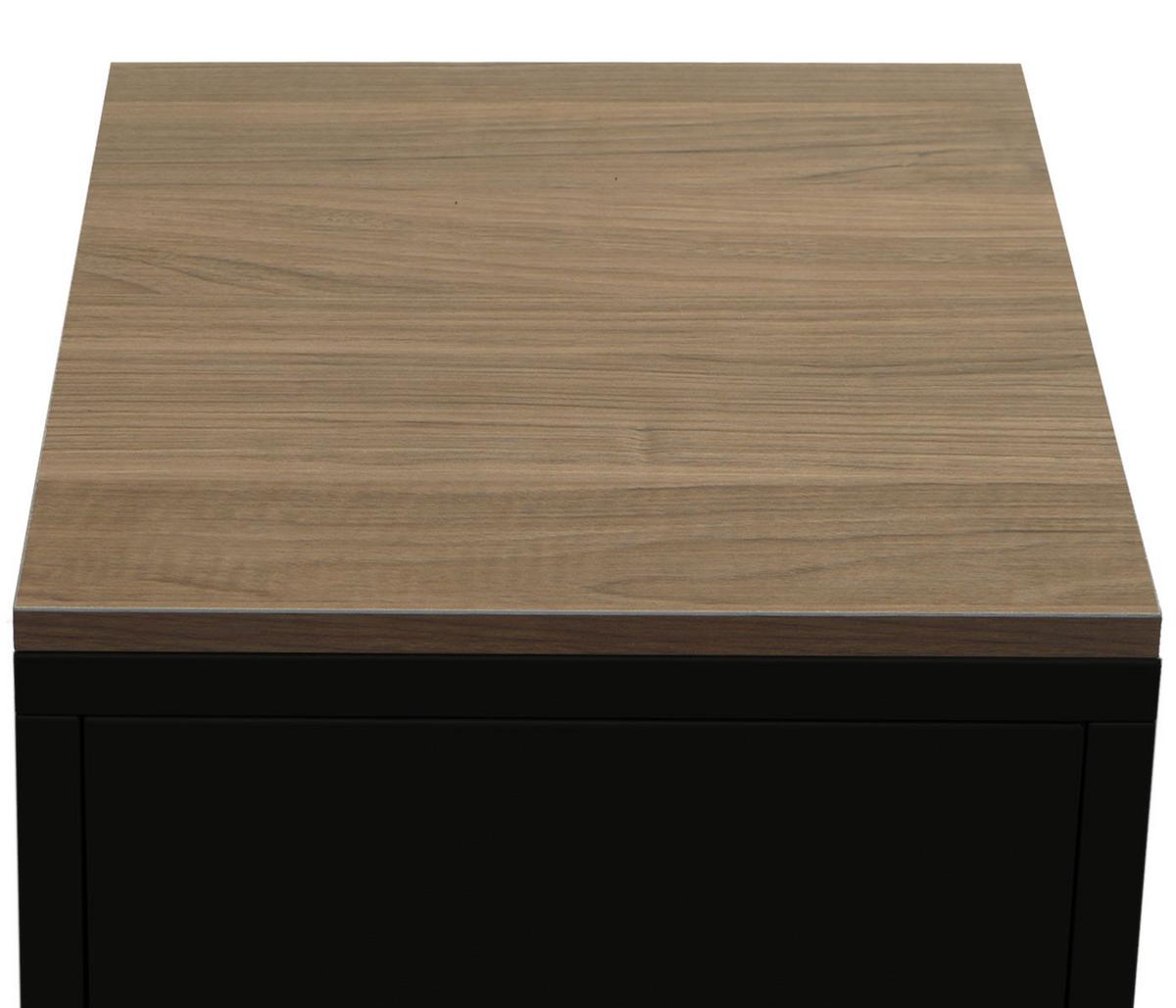 NACHTTISCH Schwarz - Schwarz, Metall (40/63/40cm) - MCW