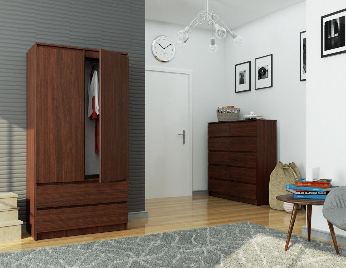 KLEIDERSCHRANK Dunkelbraun 180/90/51 - Dunkelbraun, Holzwerkstoff (90/180/51cm) - RAUMHIRSCH FURNITURE