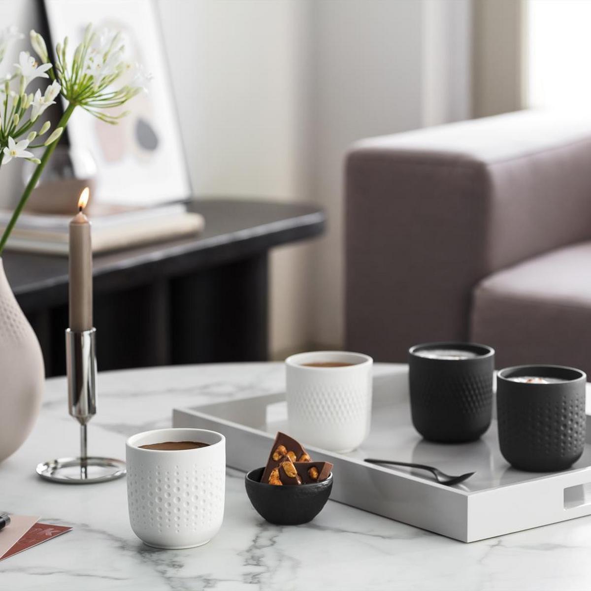 BECHER Manufacture Collier weiß 290 ml 6-tlg. - Weiß, Keramik (0.29L) - Villeroy & Boch