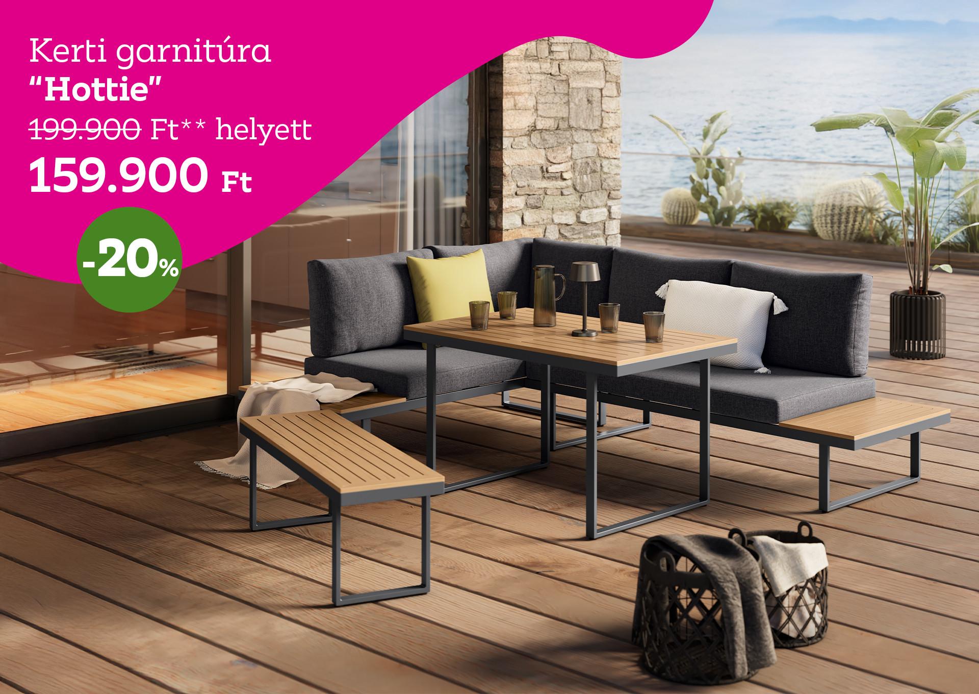 Kerti garnitúra HOTTIE 199900 Forint helyett 159900 Forint, kedvezmény mértéke 20%