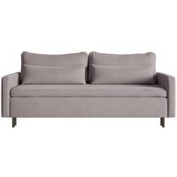 3-SITZER SOFA Umpro Chenille Graubraun - Graubraun/Schwarz, Textil/Metall (220/96/95cm) - Selsey