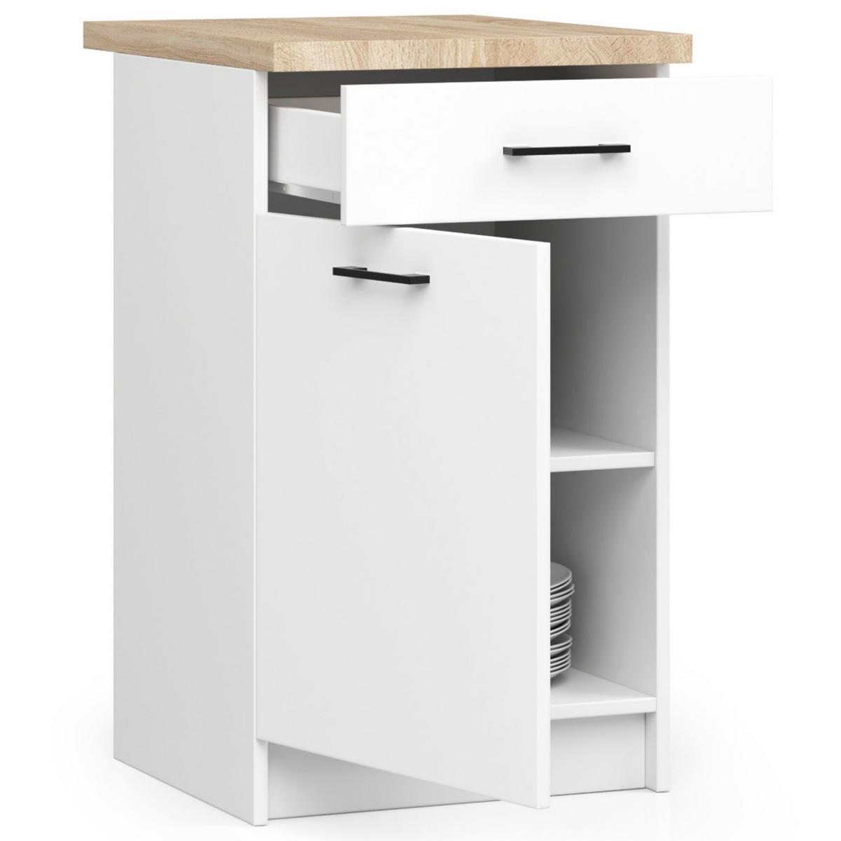 UNTERSCHRANK Weiß 85/40/46 - Weiß, Holzwerkstoff (40/85/46cm) - RAUMHIRSCH FURNITURE