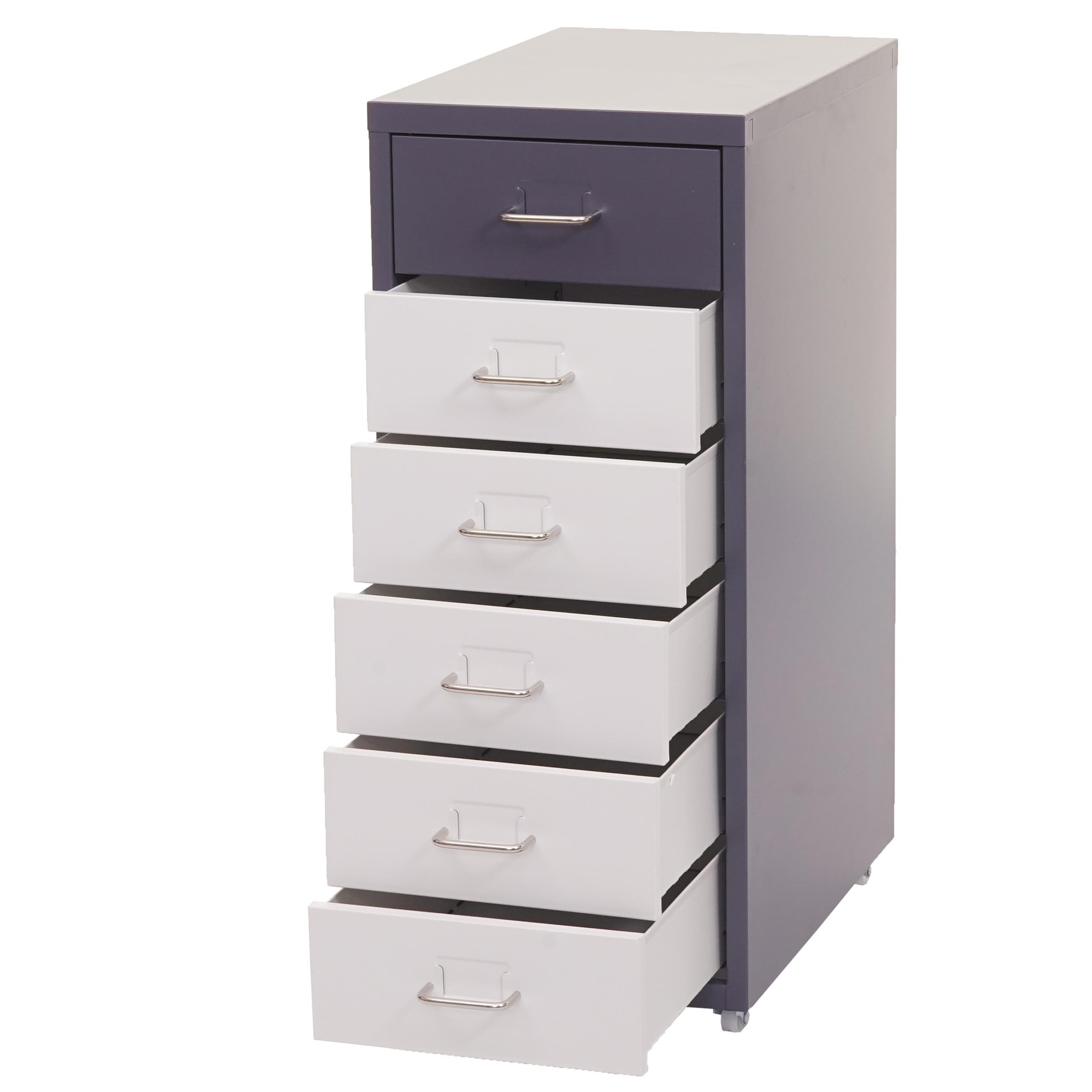 ROLLCONTAINER Weiß, Anthrazit - Anthrazit/Weiß, Metall (28/69/41cm) - MCW