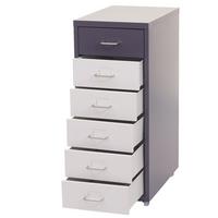 ROLLCONTAINER Weiß, Anthrazit - Anthrazit/Weiß, Metall (28/69/41cm) - MCW