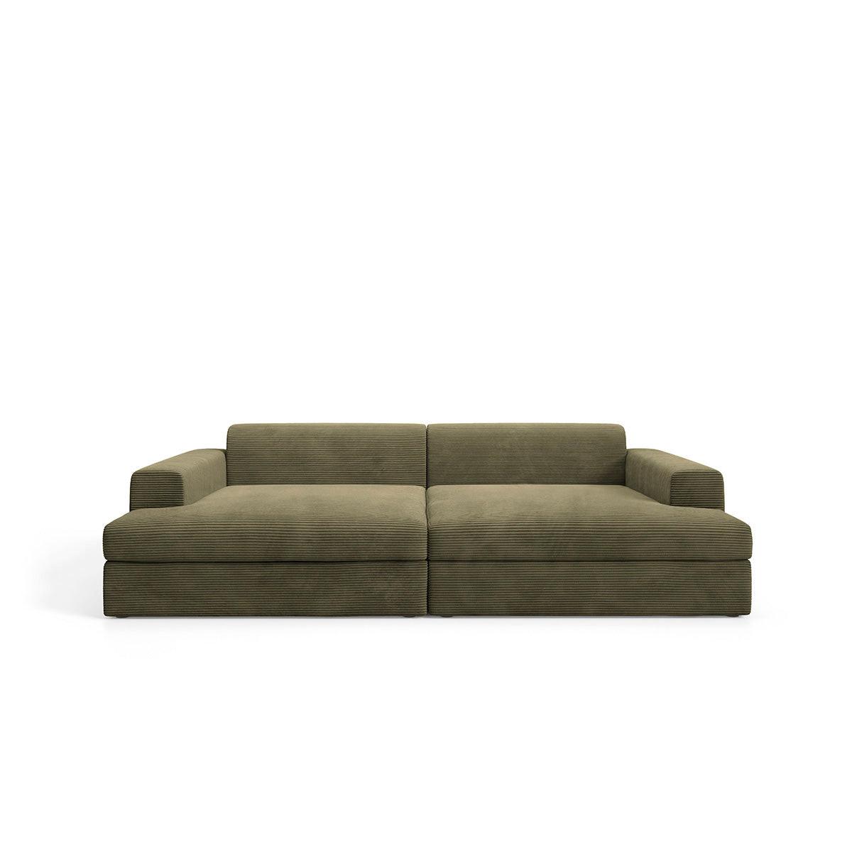 SOFA Paola 3 Sitzplätze Grün - Grün, Holz (272/86/167cm) - Petits-meubles