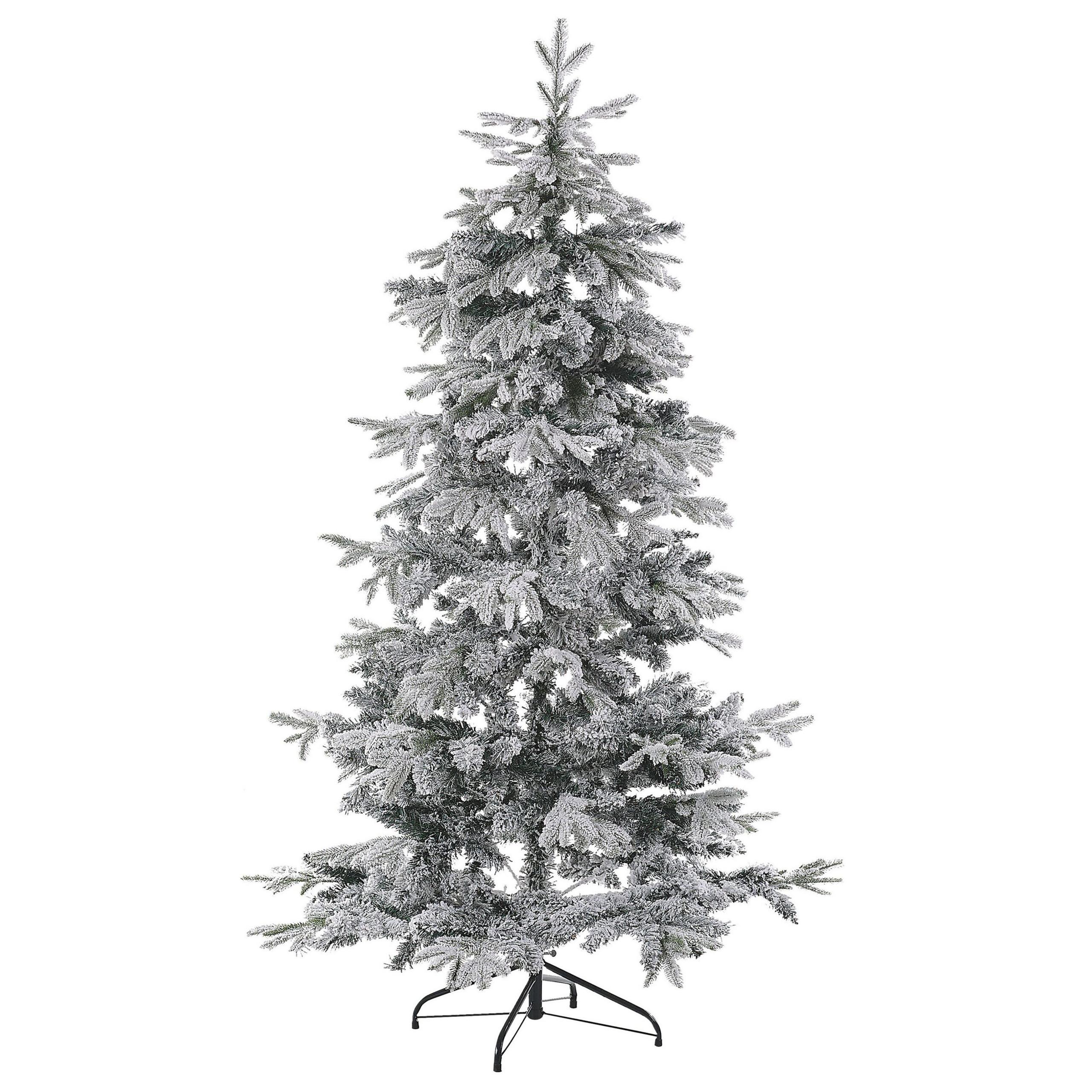 WEIHNACHTSBAUM 210 cm Weiß Tomichi - Weiß, Kunststoff (210cm) - Beliani