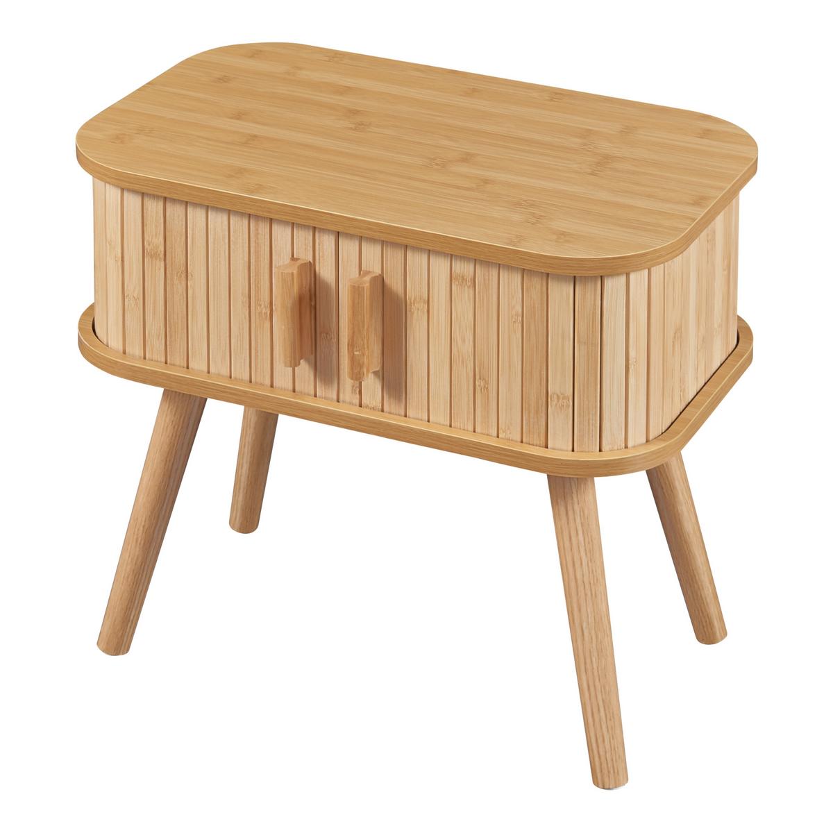 NACHTTISCH Nordkapp - Naturfarben, Holz/Holzwerkstoff (48/45/30cm) - [en.casa]