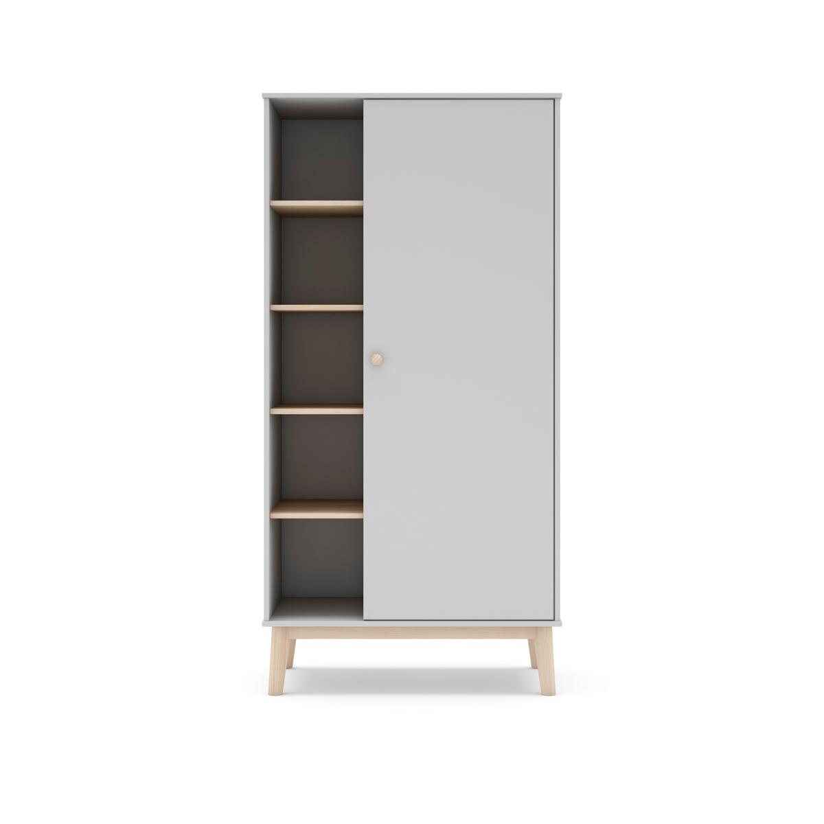 SCHRANK Esteban Weiß 90/52/181 cm - Weiß, Holz (52/181/90cm) - Calicosy