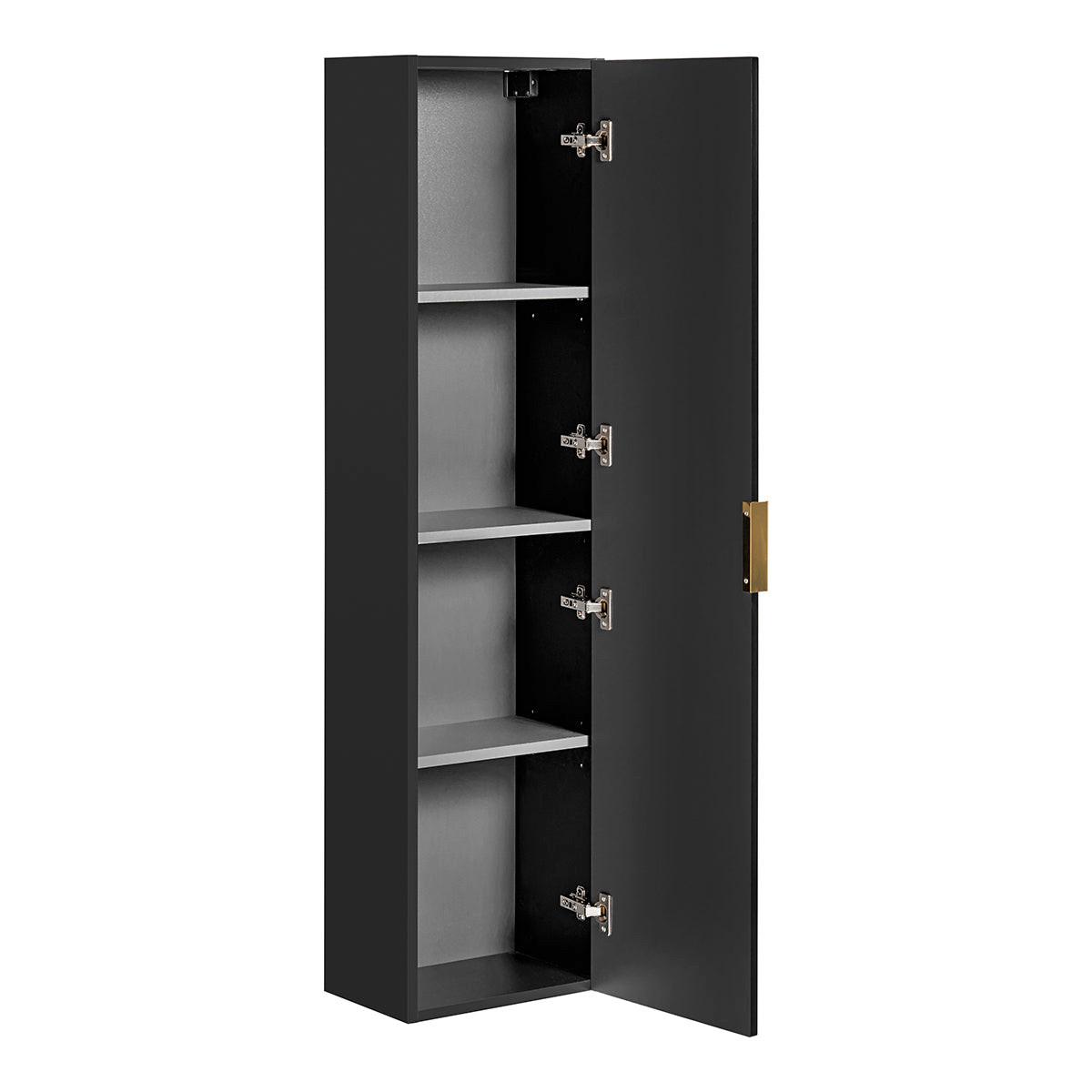 BADMÖBEL 60.2cm Adriel 2er-Set Mattschwarz - Schwarz, Holzwerkstoff (60.2/57/46cm) - Petits-meubles