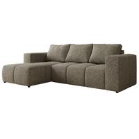 ECKSOFA MONIVA Grau Strukture - Links - Schwarz/Grau, Kunststoff/Textil (164/266cm) - MKS