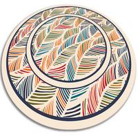 VINYL TEPPICH Ø50 cm Konturblätter - Multicolor, Kunststoff (50/50cm) - TULUP