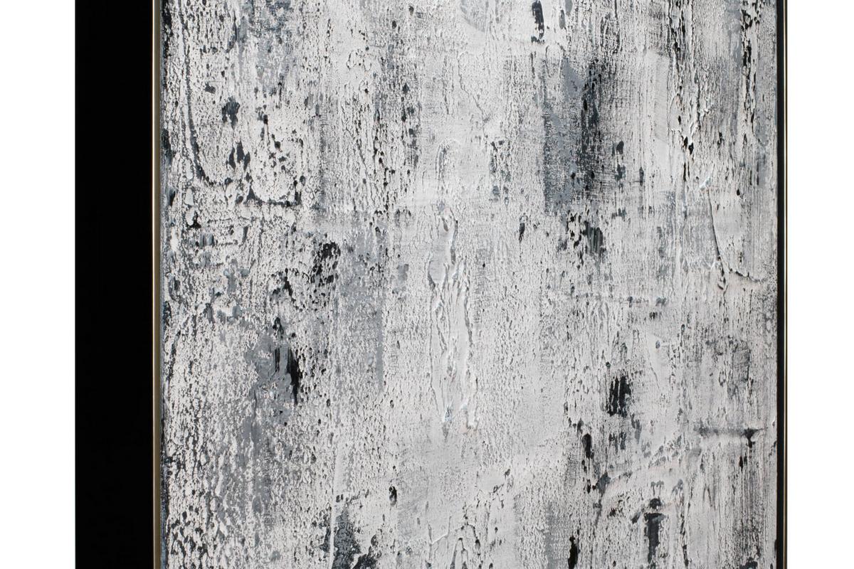ACRYLBILD HANDGEMALT 83/123 cm - Schwarz/Grau, Textil (83/123cm) - KUNSTLOFT