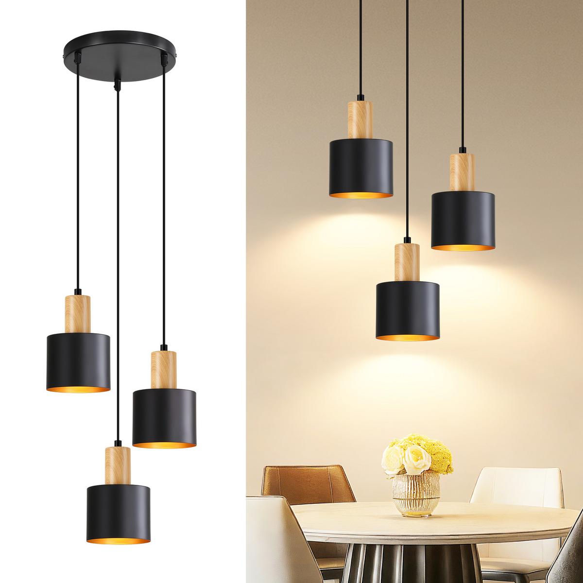 PENDELLEUCHTE Obiroq 22/12/173.5 cm - Schwarz, Metall (22/12/173.5cm) - ZMH