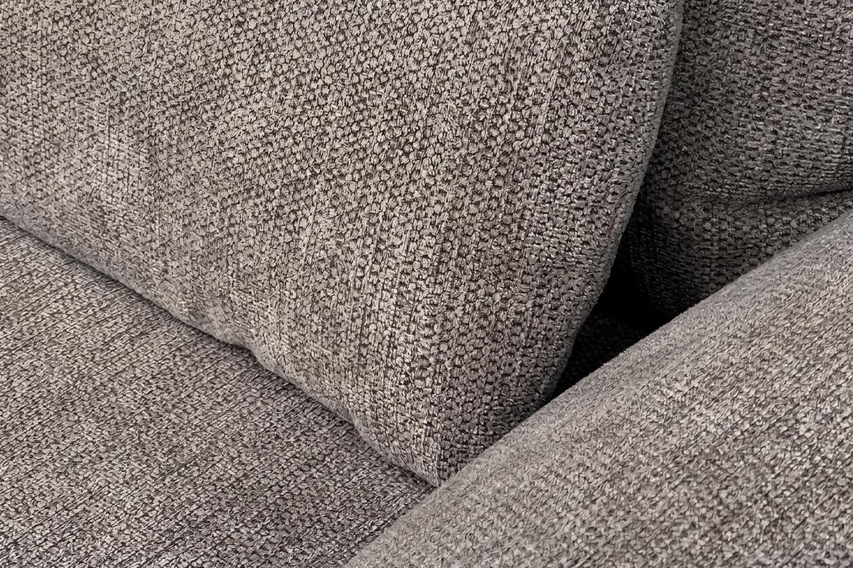 SOFA HOLLY Grau Flachgewebe - Braun/Grau, Textil/Metall (176/90/92cm) - KAWOLA