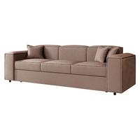 SCHLAFSOFA Santos Boucle - Hellbraun/Schwarz, Holzwerkstoff/Kunststoff (252/79/88cm) - MIRJAN24