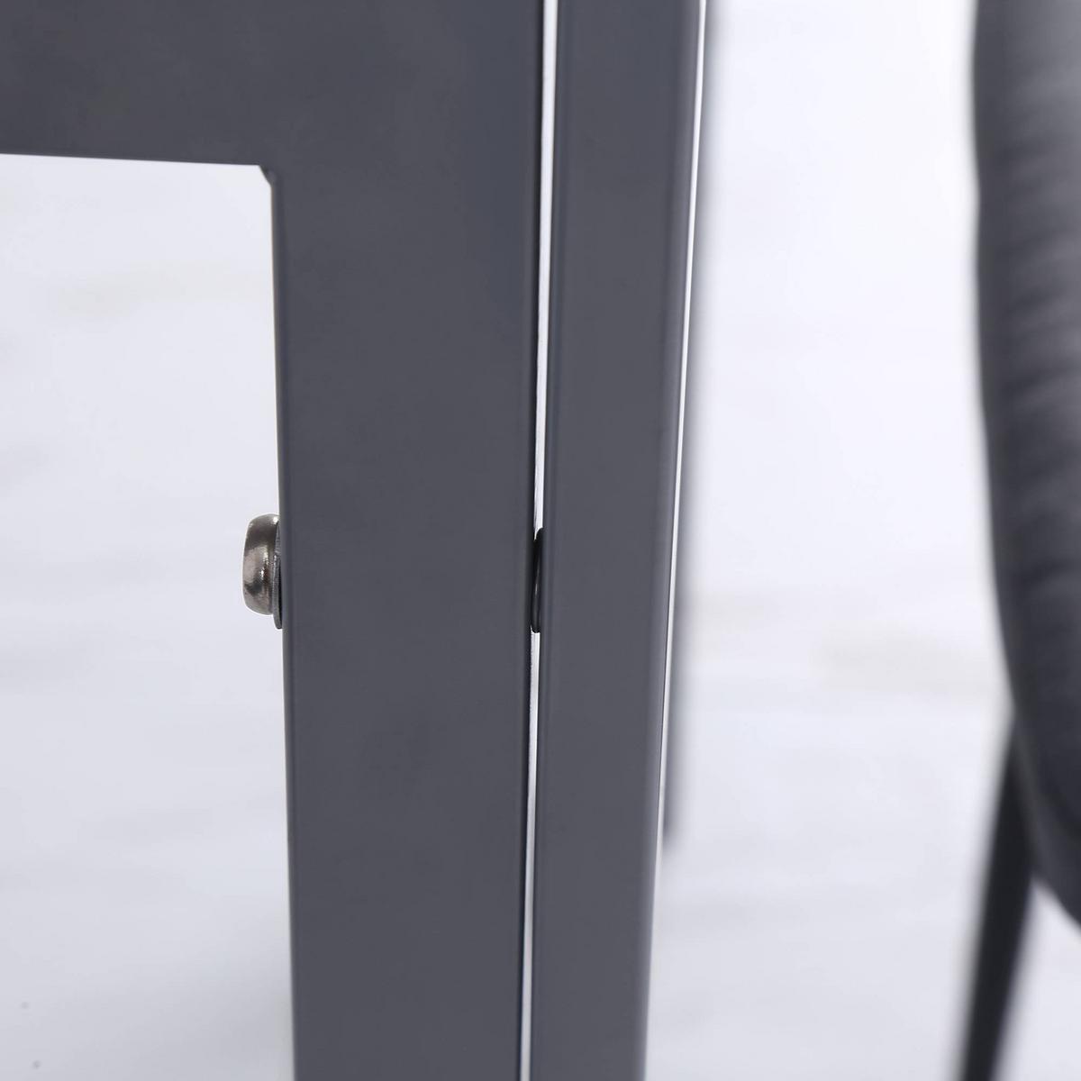 ESSTISCH Esszimmertisch Quadratischer Küchentisch für 4 Personen, Grau - Grau, Glas (75/75/75cm) - HOMCOM