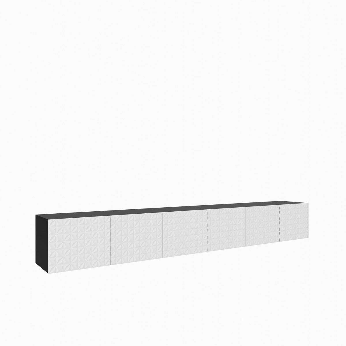 LOWBOARD ROVA 300/41/40 cm, Hängender TV-Schrank Anthrazit / Weiß - Anthrazit/Weiß, Holzwerkstoff (300/41/40cm) - MASSENO