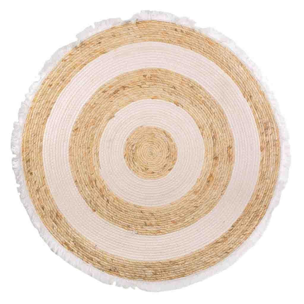 NATURFASERTEPPICH braun handgewebt D100x1 cm - Multicolor, Naturmaterialien (100/100cm) - Wanderlust