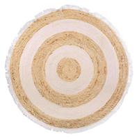 NATURFASERTEPPICH braun handgewebt D100x1 cm - Multicolor, Naturmaterialien (100/100cm) - Wanderlust