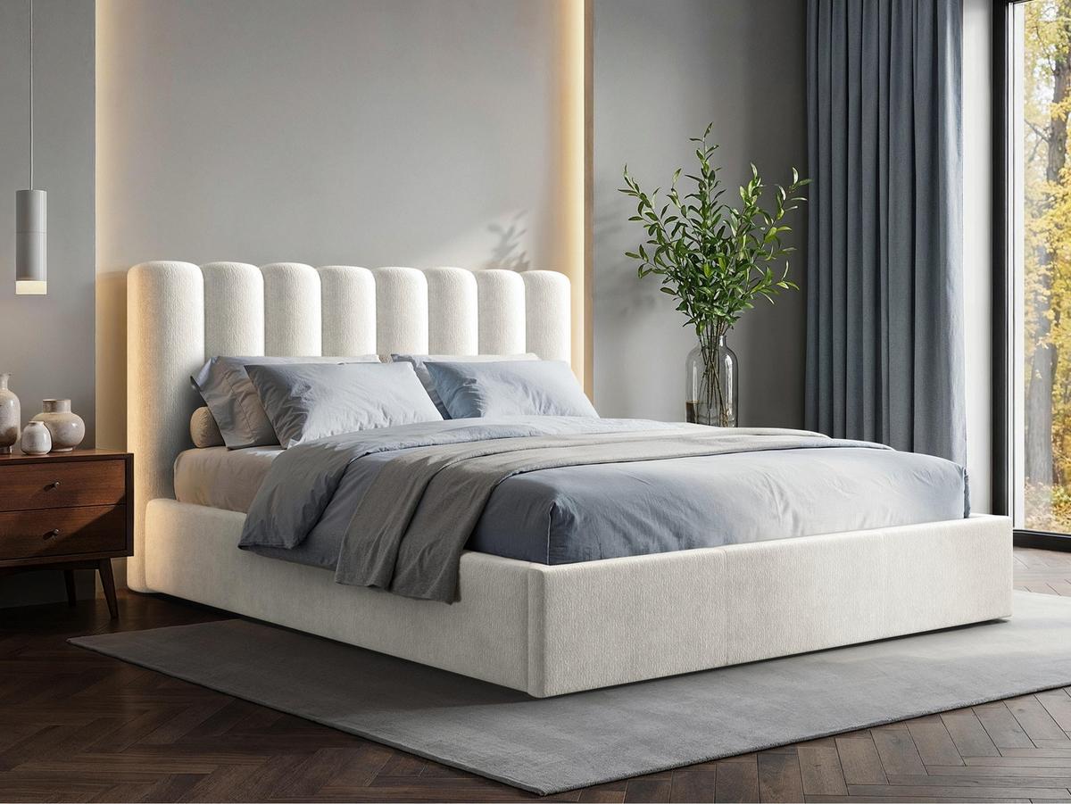 POLSTERBETT Nox - Creme/Naturfarben, Holzwerkstoff/Textil (160/200cm) - MIRJAN24