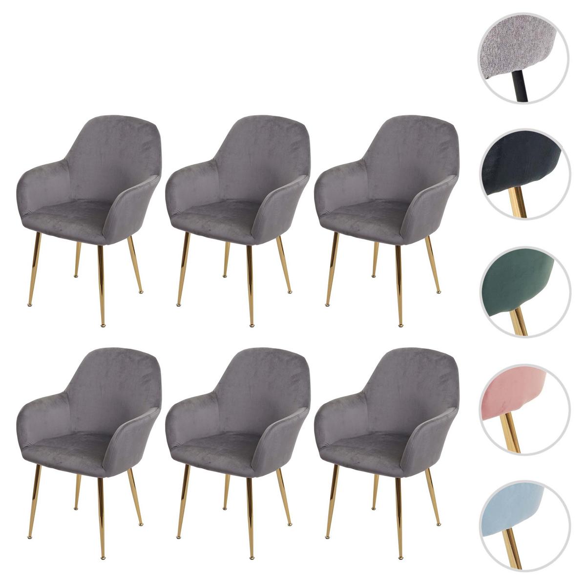 ESSZIMMERSTUHL Grau 6er-Set - Grau, Textil (57/83/57cm) - MCW