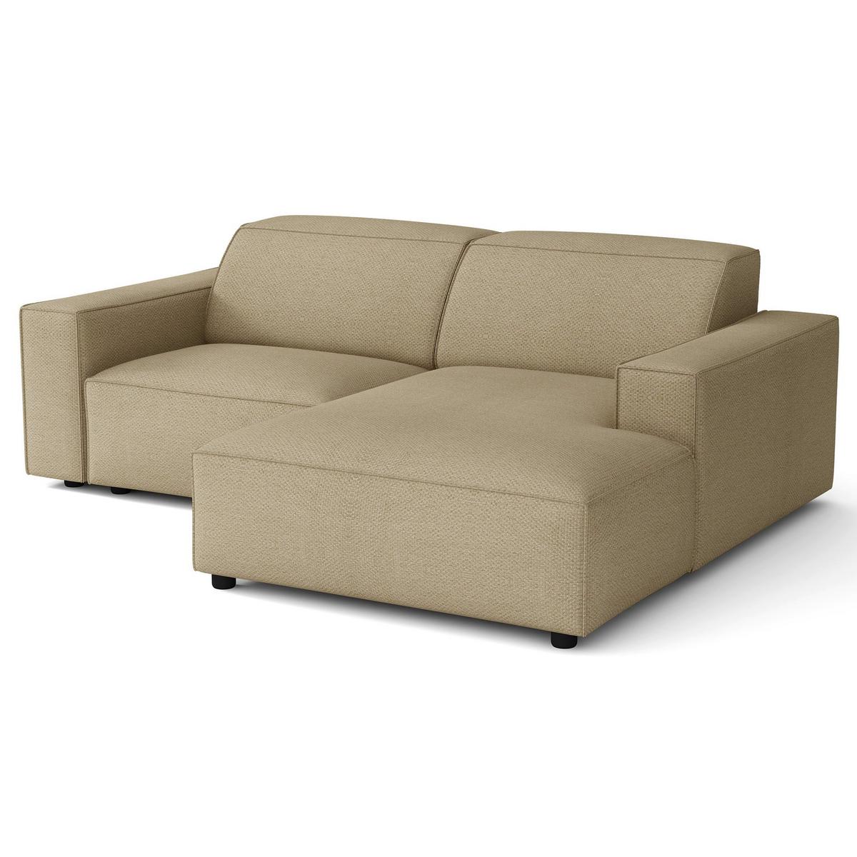 ECKSOFA Sellmo 210 cm - Schwarz/Cappuccino, Kunststoff/Textil (210/166cm) - Selsey