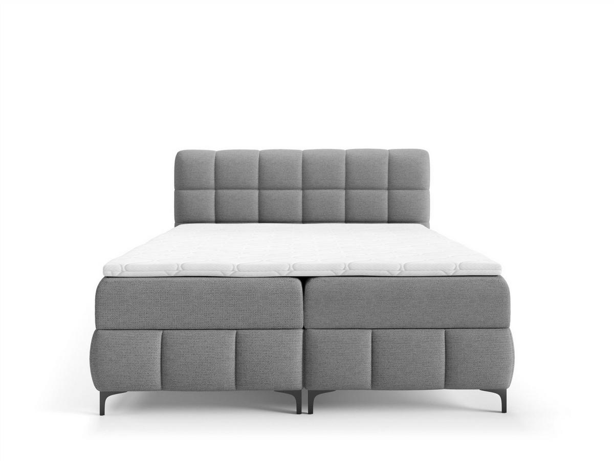BOXBETT Sophie In Aragon - Grau, Holzwerkstoff/Textil (160/200cm) - Fun Möbel