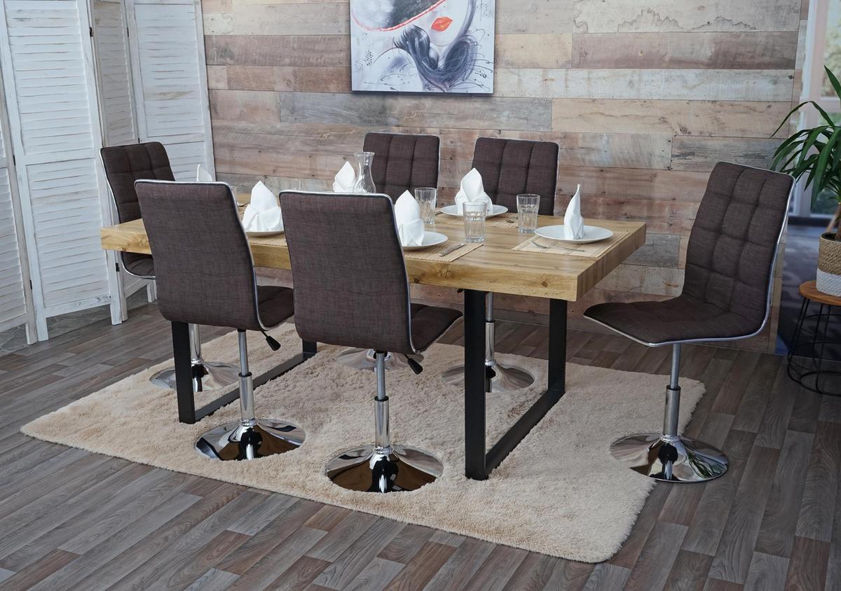 ESSZIMMERSTUHL Rehbraun 6er-Set - Hellbraun/Braun, Textil (43/103/54cm) - MCW