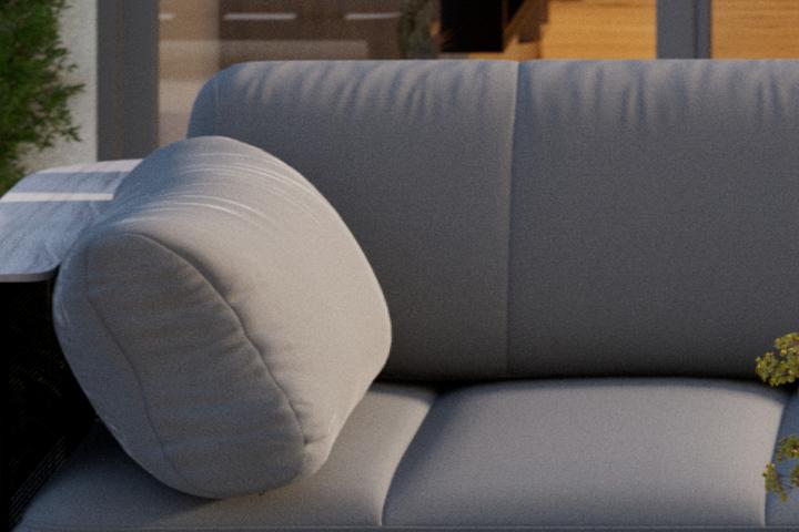 Loungegarnitur Kissen dunkelgrau Outdoorstoff Schaumstoff quick dry foam