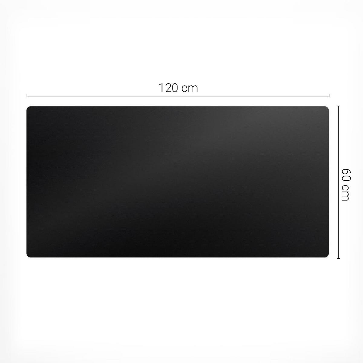SCHREIBTISCHUNTERLAGE 120x60 cm Schwarz - Schwarz, Kunststoff (120/60/1.6cm) - Wallfluent