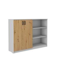 SIDEBOARD MALTESA 158/118/44 cm mit 2 Türen Grau - Eiche Artisan/Grau, Holzwerkstoff (158/118/44cm) - MASSENO